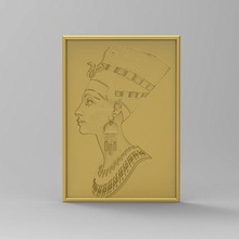 reina nefertiti enrutador Arte escultura alivio mecanizado Egipto egipcio princesa Dios diosa faraón antiguo tallado artcam cnc cuadro pintura esculturas 3d print model - Mito3D