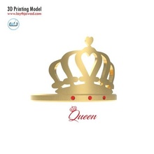 queen ring ring king queen gold jewelry medal love 3d print model - Mito3D