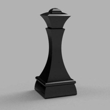 reina cuadrado 3d impresión ajedrez diseño asombroso bois carr francés juego madera phifr talla 3d print model - Mito3D