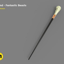queenie goldsteins bacchetta fantastico beasts gadget witchcraft wands under10 toys prop present potter movie magician hulka harry halloween grindelwald gift games film fantasy costume cosplay christmas blackmagic birthday accessories 3d print model - Mito3D