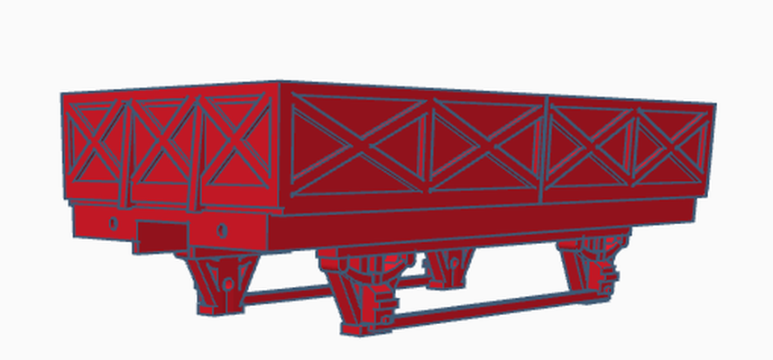 queensland railways fjs wagon 12mm game rail ho 3d print model - Mito3D