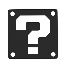 question block super mario bros keychain 3d print model - Mito3D