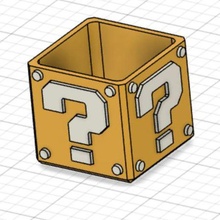question mario box pot 3d print model - Mito3D