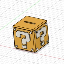 pregunta mario moneda caja 3d print model - Mito3D