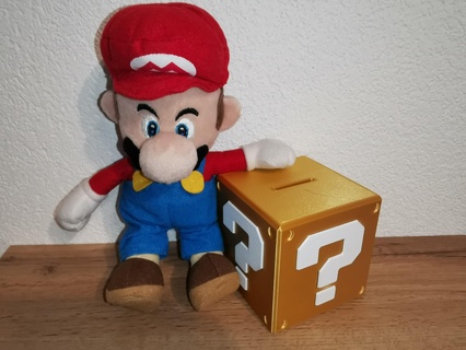 soru bloğu para kutusu isteğe bağlı ses gadget nintendo Süper Mario işaret blok madeni Kutu hediye çocuklar 3d print model - Mito3D