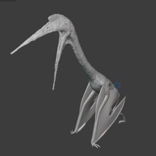 quetzelcoatlus game mini miniature pterodactyl pterosaur animals 3d print model - Mito3D