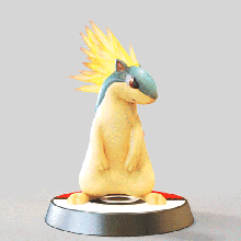 Quilava Ventilator Kunst pok mon Figur pokemon Legenden Arceus 3d print model - Mito3D