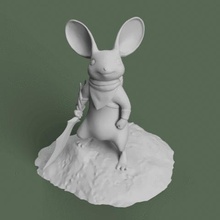 quill polyarc game moss video reality virtual diorama cute vr character statue mouse 3d print model - Mito3D