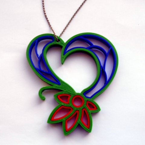 quilling heart home 3D print model - Mito3D