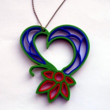 quilling heart home 3d print model - Mito3D