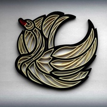 quilling swan home 3d print model - Mito3D