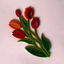 quilling tulips home 3d print model - Mito3D