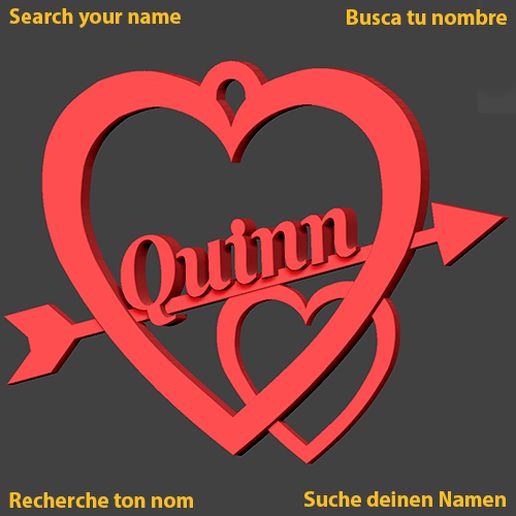 quinn heart cupid love amour saint valentin jch liebe saint-valentin valentine valentine's amoureux in day 3D print model - Mito3D