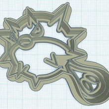 qwilfish cookie cutter pokemon 211 3d print model - Mito3D