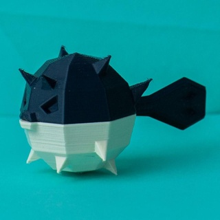 qwilfish low poly pokemon low-poly lowpoly faceted gen 2 ii second generation figure pok mon 3d print model - Mito3D