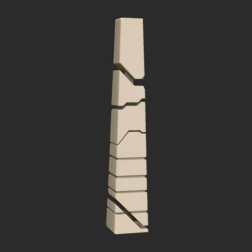 r'lyeh obelisco cthulhu art las esculturas rlyeh el monumento 3D print model - Mito3D
