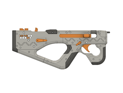 r-211 rubber band blaster gun low poly art toy 3d print model - Mito3D