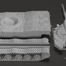 rok army mbt k1a2 3d print model - Mito3D