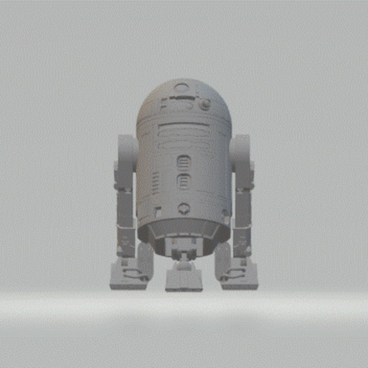 r2-d2 2 versions r2d2 c3inch starwars star wars c3-inch android robot 3D print model - Mito3D