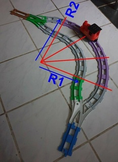 r2 kavisli Izlemek Duplo trenler 3d baskı tuğla çift tren Lego model demiryolu paralel yarıçap Demiryolu suni ipek yol oyuncak oyun Aksesuarlar 3d print model - Mito3D