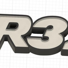 r32 logo Lamba vw Led eğlence Volkswagen 3d print model - Mito3D