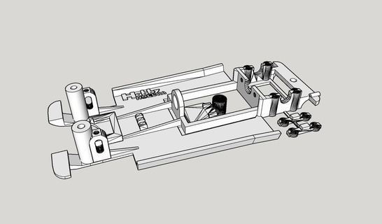 r5 spirit linear motor chassis scalextric slot cars 3d print model - Mito3D