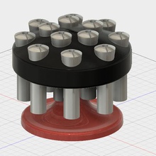 r8 collet suporte giratório ferramenta moinho stand rotary 3d print model - Mito3D
