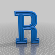 r letter geo slab m703 various 3d print model - Mito3D