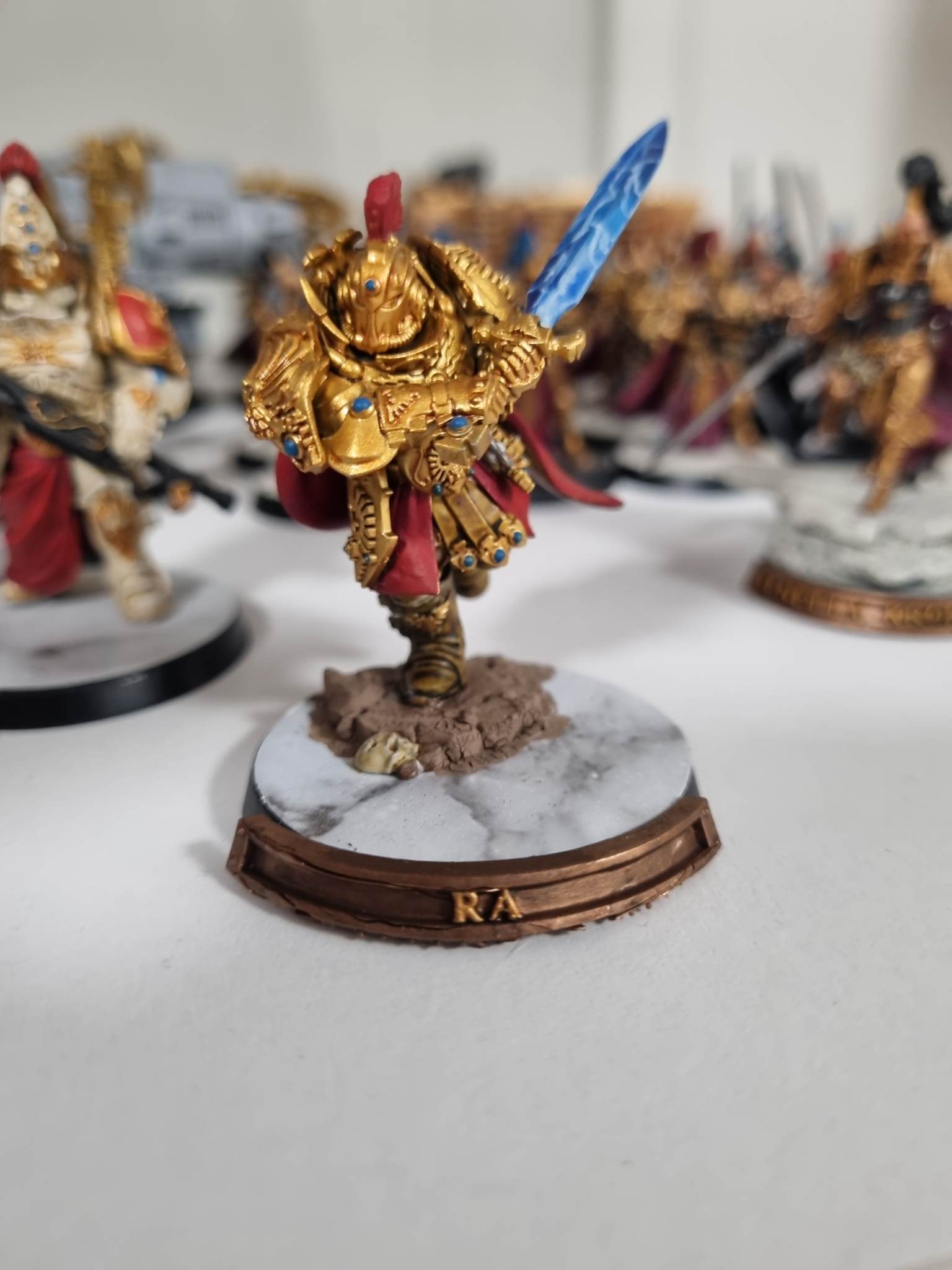 ra plate 40mm 40k warhammer custodes custards tabletop wargaming golden adeptus boys janitors banana kitten 3D print model - Mito3D