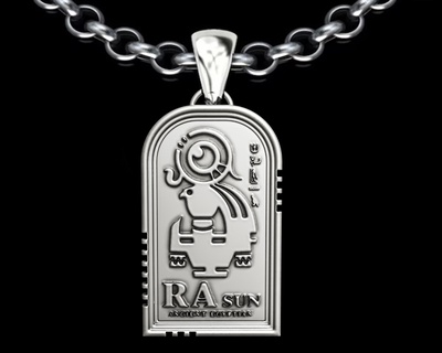 ra Soleil Roi pendentif bijoux or imprimable argent 3dsmax Egypte prototype stl impression pharaonique ancien inscriptions isis égyptien déesse Osiris Néfertiti 3d print model - Mito3D