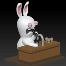rabbid rabbit cretin beer bar rabid dumb 3d print model - Mito3D