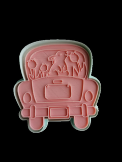 lapins voiture Pâques biscuit coupeur lapin biscuits 3d print model - Mito3D