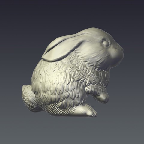 rabbit art animal figurine sculpture toy decor 3D print model - Mito3D