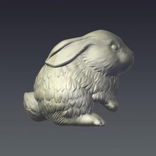 il coniglio art animale figurina la scultura giocattolo arredamento 3d print model - Mito3D