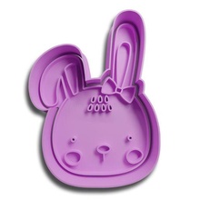 rabbit cookie cutter cutting easter 3d print model - Mito3D