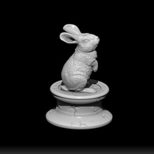 rabbit art statue statuette animal decoration 3d print model - Mito3D