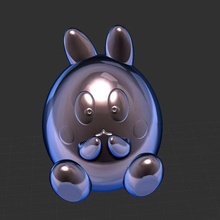 Conejo juego figurilla miniatura monstruo lindo deco 3d print model - Mito3D