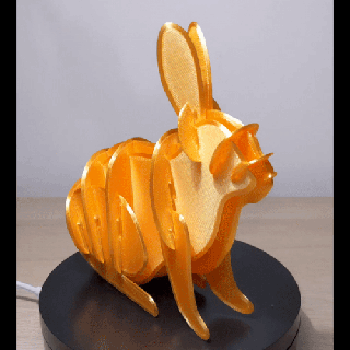 rabbit - assemble kit easter bunny spring animal cardboard diy 3d print model - Mito3D