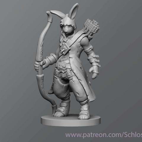 rabbit archer game toy 3D print model - Mito3D