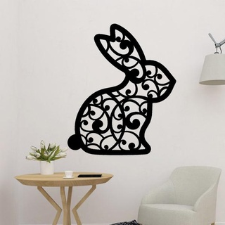 rabbit art decor Art bunny bunny's easter love valentine's day heart farm wall décor 2d geometry geometric animal wild illusion decoration 3d print model - Mito3D