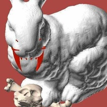 rabbit caerbannog bunny mashmeup mashup meshlab monty python openscad 3d print model - Mito3D