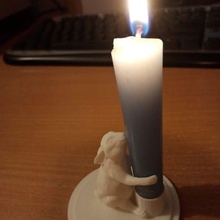 coniglio candela titolare supporto animale 3d print model - Mito3D
