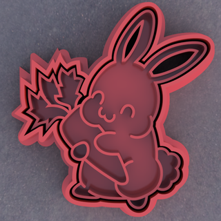 rabbit carrot easter cookie cutter cookiecutter cutting mold fondant bunny stamper stamp egg 3d print model - Mito3D