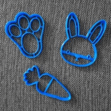 rabbit carrot & footprint cookie cutter 3d print printer printing 3d print model - Mito3D