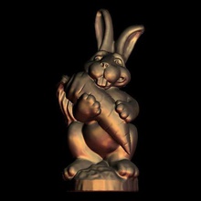 rabbit carrot art 3d print model - Mito3D