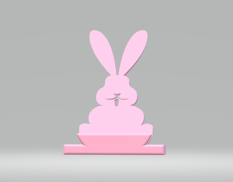 rabbit cellular support telephone easter conego base fhone bunny 3D print model - Mito3D