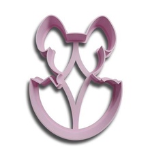 rabbit coming egg cookie cutter cutting easter 3d print model - Mito3D