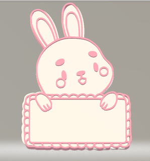rabbit cookie cutter easter bunny 3d print model - Mito3D