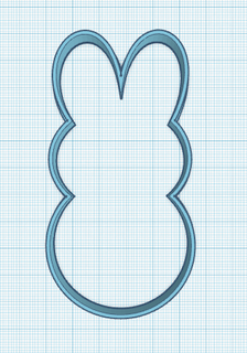 rabbit cookie cutter easter bunny 3d print model - Mito3D