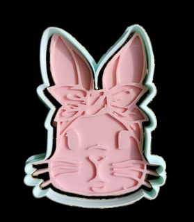 rabbit cutter ribbon easter cookie cuttere 3d print model - Mito3D